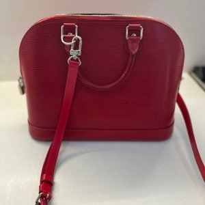 Louis Vuitton ALMA PM Epi Leather in Red -   Top Handle Crossbody Shoulder Bag